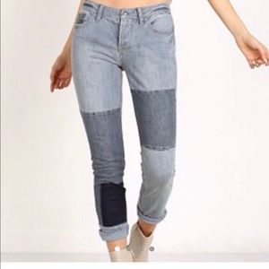 Free People Patched Jeans